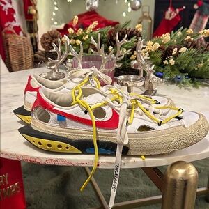 🚨🔥VIRGIL ABLOH Nike Off-White x Blazer Low White University Red Size 9.5